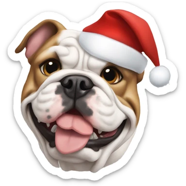 Bulldog france Christmas  sticker