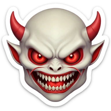 Evil devilish demon sticker