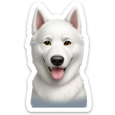 white husky dog named sixx sticker