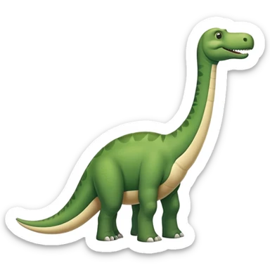 phallic-shaped diplodocus neck emoji with light humor, no text sticker