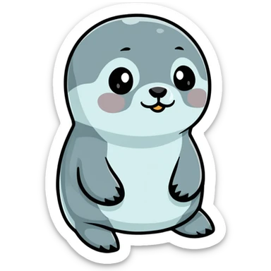 cute cartoon seal sticker