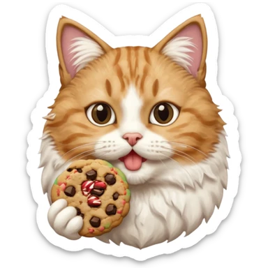 Кот с печенькой во тру sticker