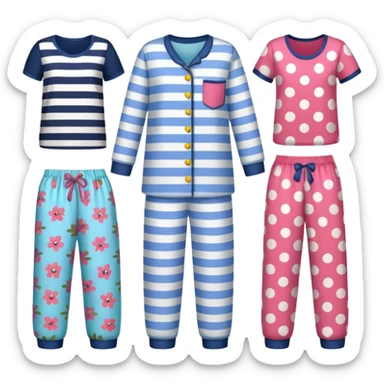 Pajama, different pattern sticker