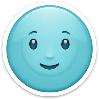 cyan circle plain with shade sticker