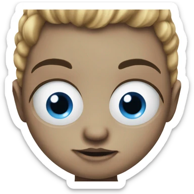 Evil blue eyed baby sticker