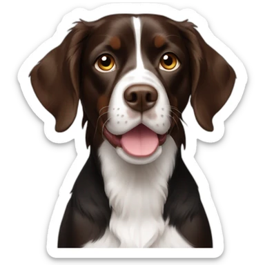 black Brittany spaniel dog sticker