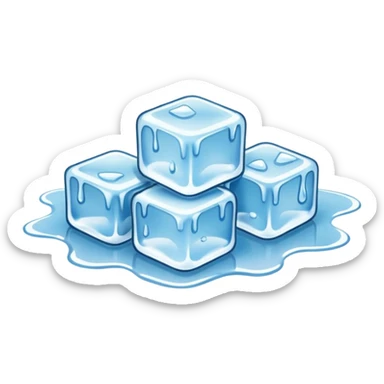 Melted Ice Cubes sticker