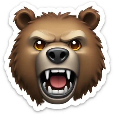 Robot Ferocious grizzly  sticker