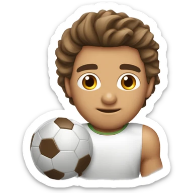 sou bonito sou criança sou bronzeado sou branco sou menino tenho cabelo um pouco longo sou jogador de futebol sticker