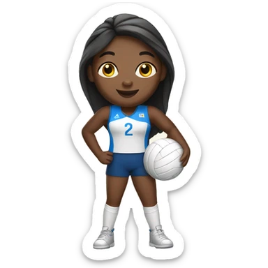 summer olympics girl playing volleyball sticker
