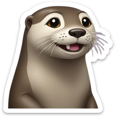 Une loutre humaine sticker