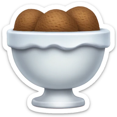 ice cream bowl sticker