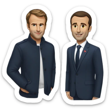 Macron avec Hamed scylla sticker