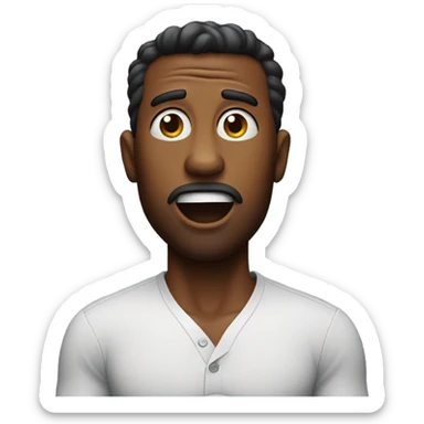 Surprised American Man with torso sticker