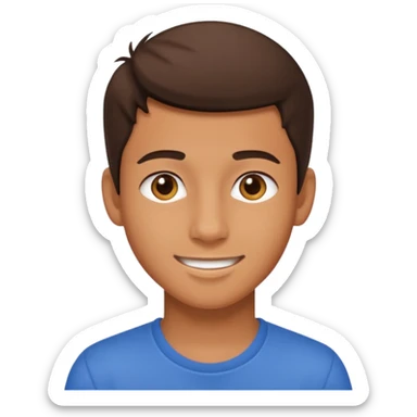 a 24 year old boy a little smile sticker