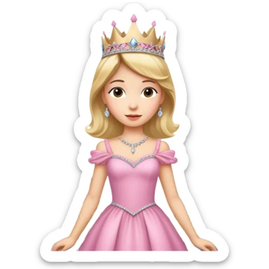 Parisian woman in a princess dress on the Eiffel tower sticker