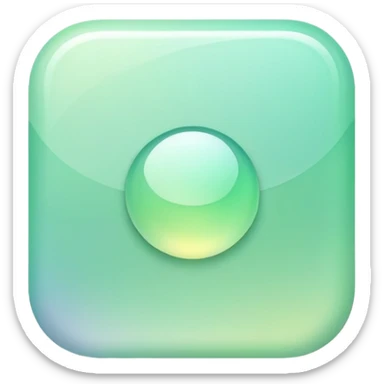 Iridescent pastel green formal elegant sophisticated cultured neat pretty beautiful nifty app icon sticker