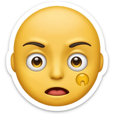 Emoji looking like you got me fucked up sticker