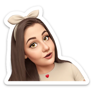 girl with heart accessories sticker