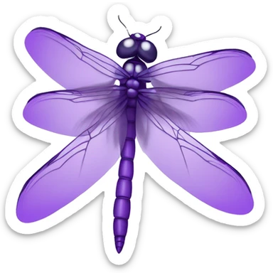 Purple dragonfly sticker