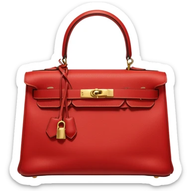 hermes red bag sticker