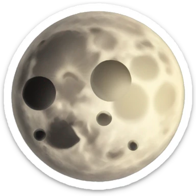Moon collision sticker