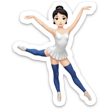 WOMAN BALLET DANCER BLACK HAIR AND NOT IN TUTU sticker