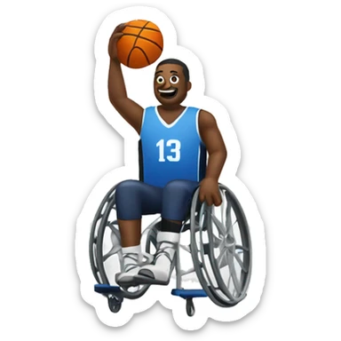 Wheelchair basketball sticker