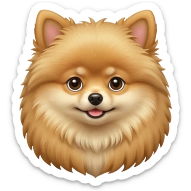 Pomeranian beige sticker