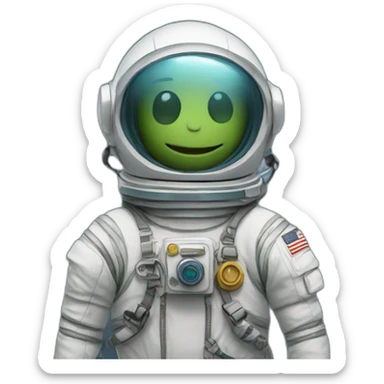 Dragonfly astronaut sticker