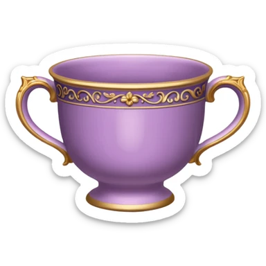 Mauve antique cup sticker