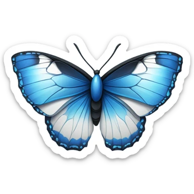 Una mariposa azul sticker