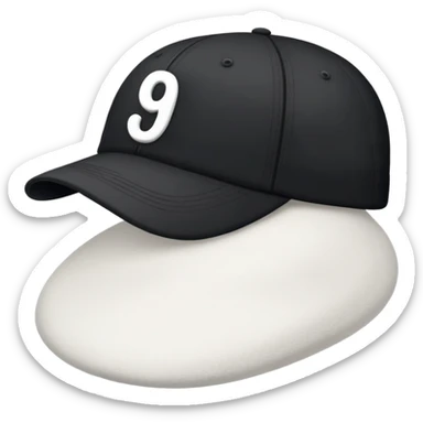 black cap with number “9” on it sticker