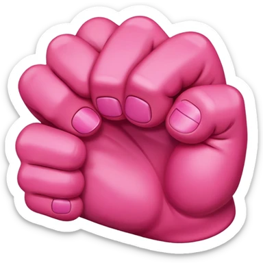 Dark Pink fist  sticker