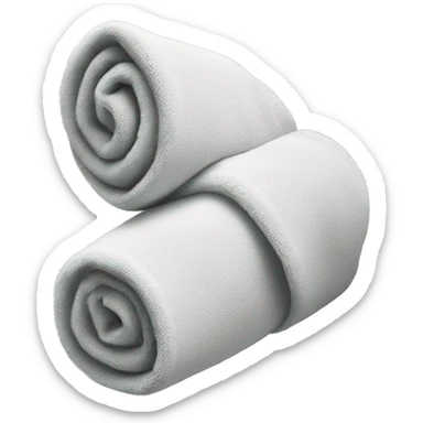 Towel rolled up sticker