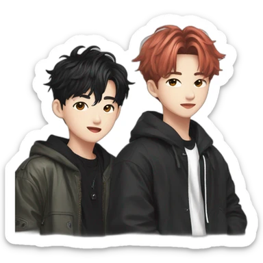 bangchan and lee know of stray kids sticker