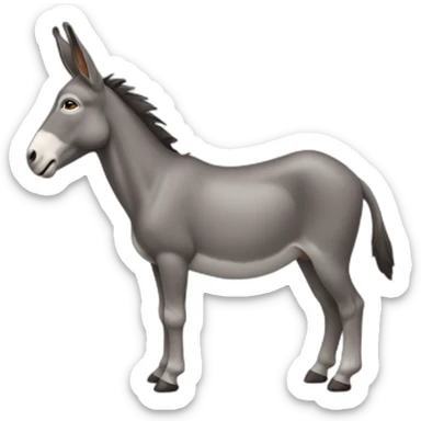 donkey male full body, anatomically correct sticker