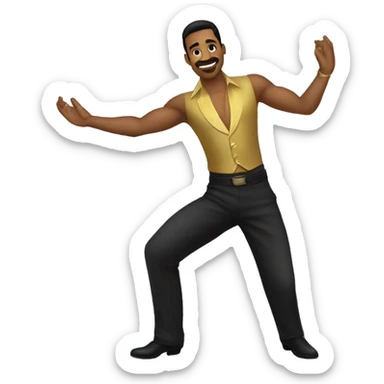 men dancer salsa casino sticker