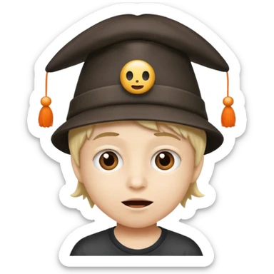 A kid wear crazy on tv. sticker