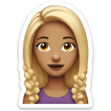 girl with lashes sticker