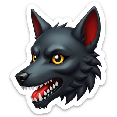 furry, black, skullwolf-skulldog, art by artist:wingedwolf94, Puro the black latex-wolf sticker