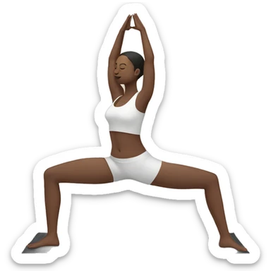 yoga pose sticker