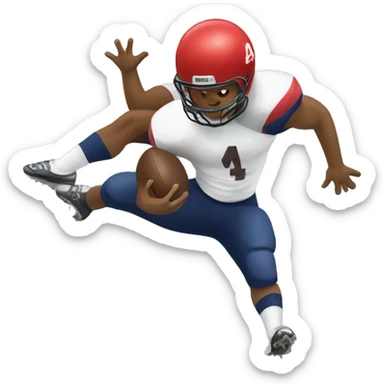 sliding tackle football sticker