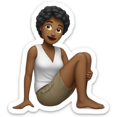 Femme qui lève ses pieds  sticker