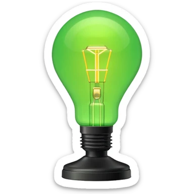 1980s green lighting lamp sticker