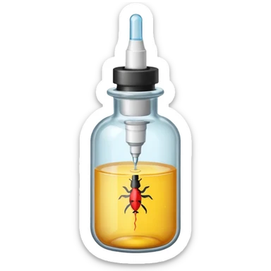 injections with near small bottle sticker