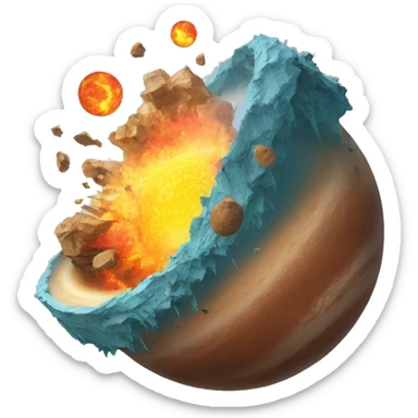 planet being crushed sticker