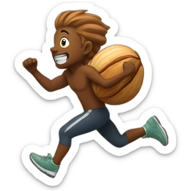 Hazelnut running sticker