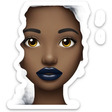 Navy blue lips sticker