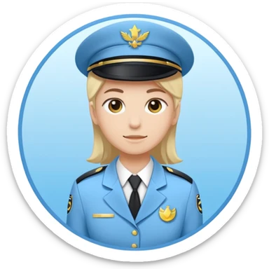 Círculo completamente celeste con un ✔️ de color blanco en su interior  sticker